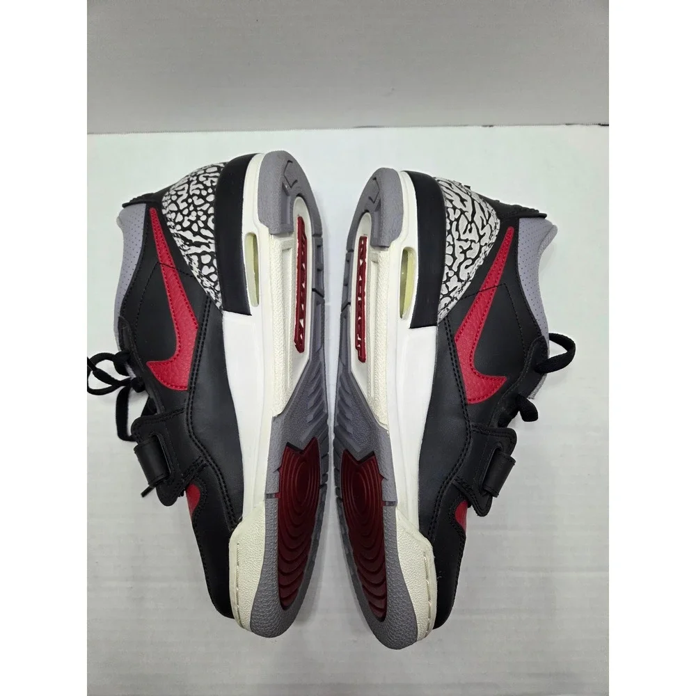 Jordan Legacy 312 Low Bred Black Red Elephant Print Kids 6Y CD9054-006